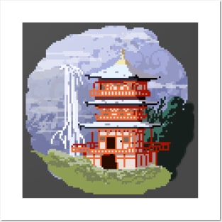 Temple Pixel Art Posters and Art